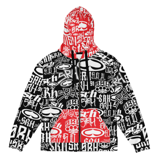 Blasted Zip Hoodie (Red)