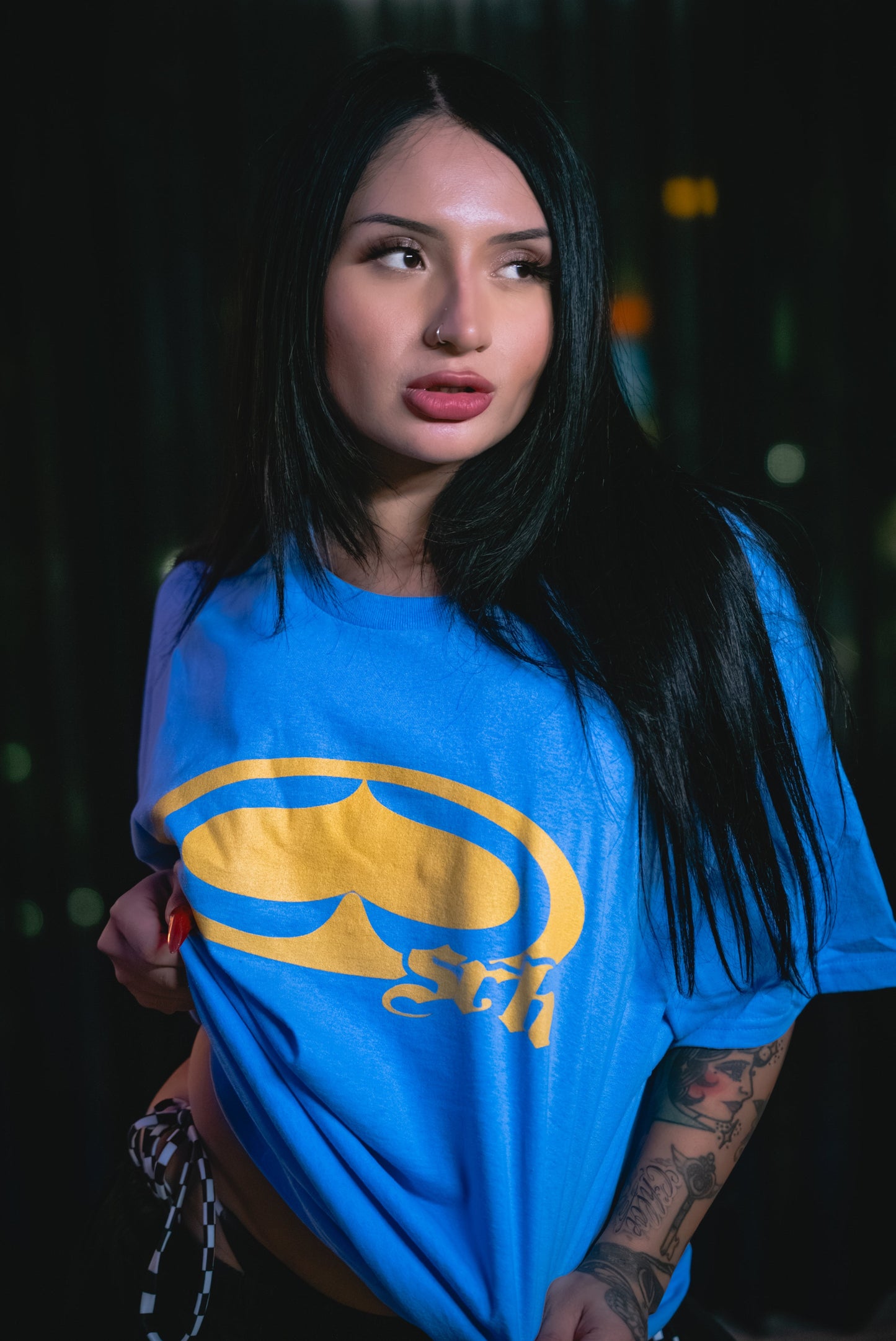 The Charger Tee (Yellow/Blue)