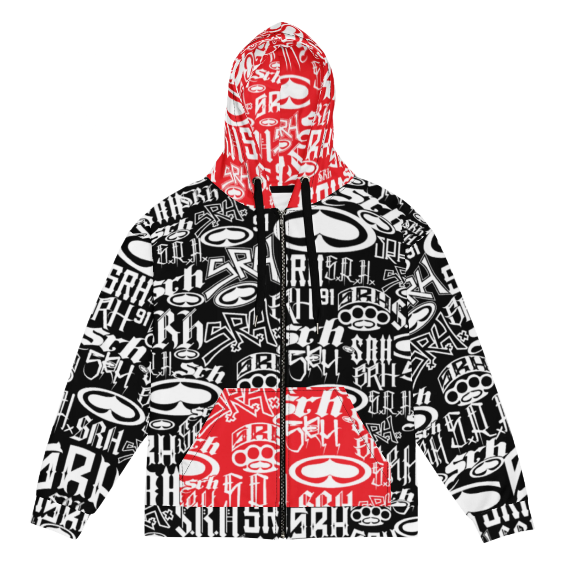 Blasted Zip Hoodie (Red) – SRH