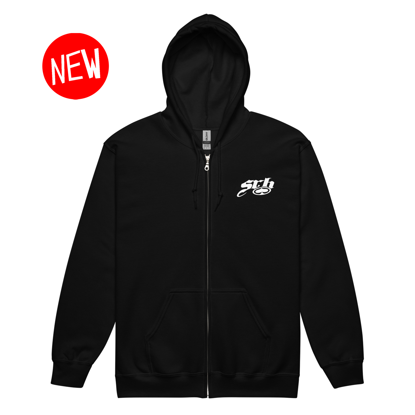 Snake Spade Zip Hoodie (Black)