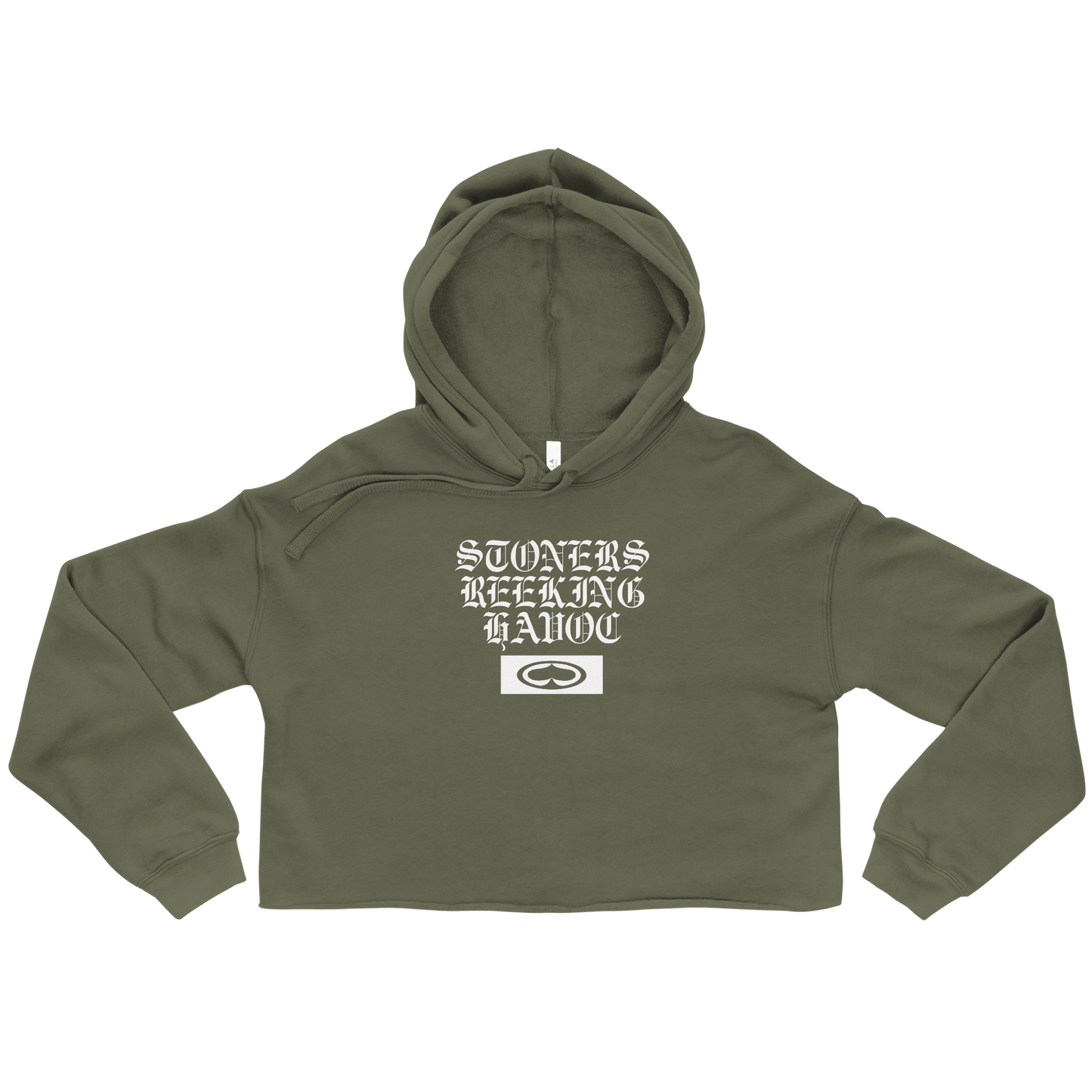 Women's Cropped Hoodie (Green)