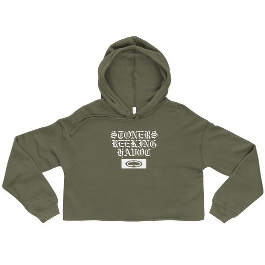 Women's Cropped Hoodie (Green)