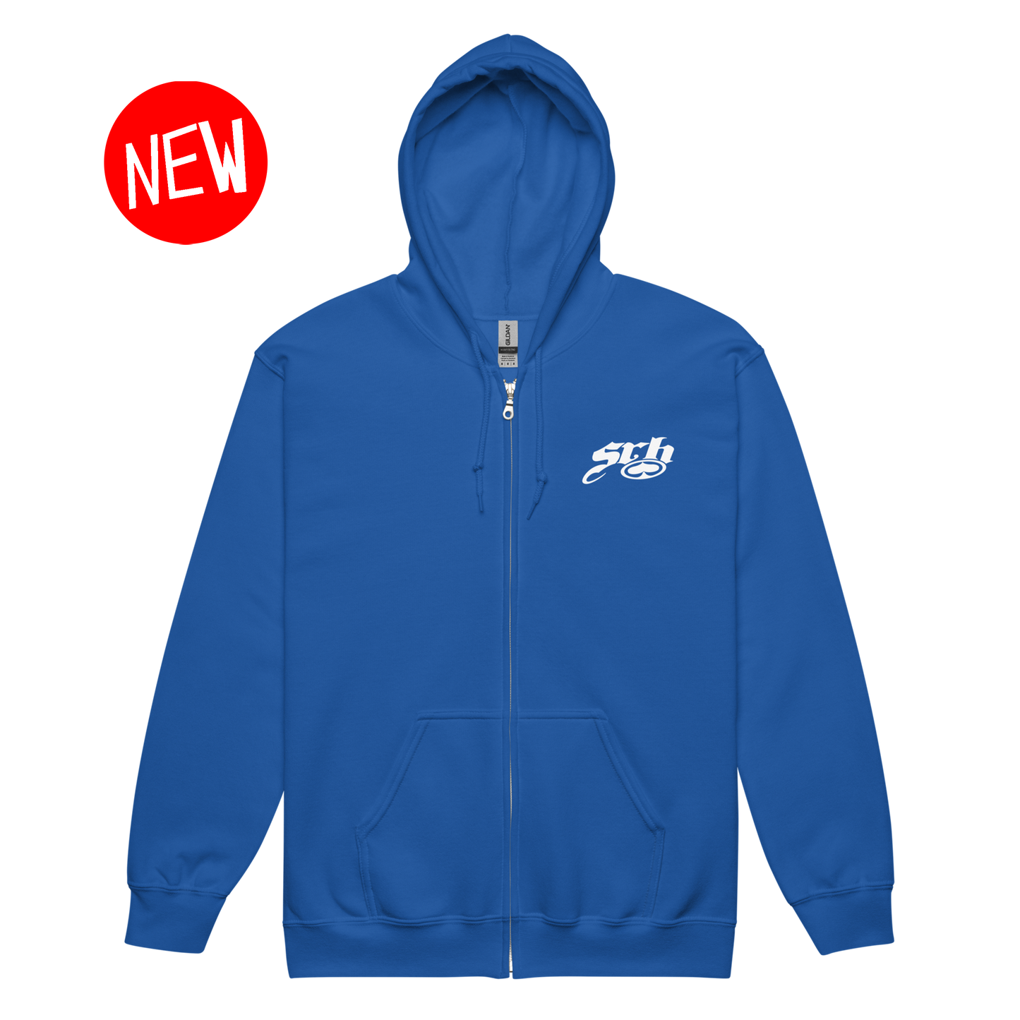 Snake Spade Zip Hoodie (Blue)